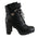Milwaukee Leather MBL9425 Women's Black Lace-Up Fashion Boots with Double Height Option