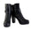 Milwaukee Performance MBL9435 Women's Black Double Strap Side Zipper Boots with Platform Heel