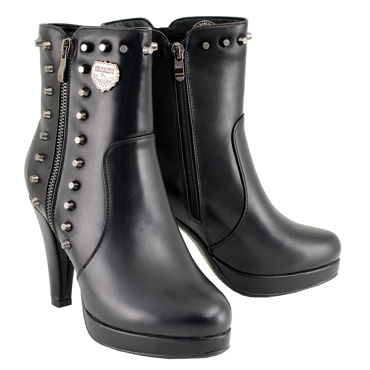 Spiked biker cheap boots