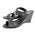 Milwaukee Leather MBL9450 Women's Black Studded Double Strap Fashion Casual Wedge Sandals