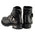 Milwaukee Leather Men's Wide-Width Classic Black Leather Lace-Up 6-inch Engineer Boots with Side Buckle MBM9010W