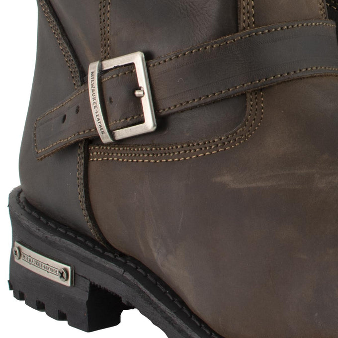 Brown leather 2024 engineer boots