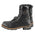 Milwaukee Leather Men's Classic Black Leather Lace-Up Logger Boots w/ Side Zipper MBM9095