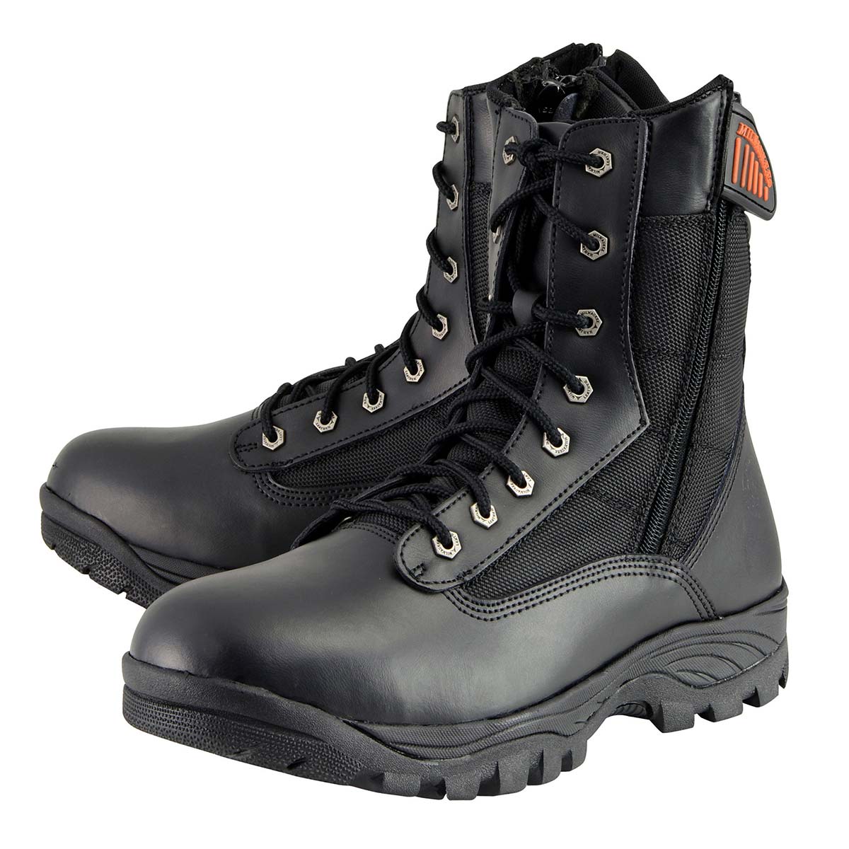 Milwaukee Leather MBM9110 Men's 9-Inch Black Leather Lace-Up Swat