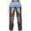 Milwaukee Leather MDL6905 Women's Two Tone Black and Beige Denim and Leather Chaps with Two Front Pockets