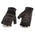 Milwaukee Leather MG7548 Men's Black Leather Mesh Gel Palm Fingerless Motorcycle Hand Gloves W/ ‘Reflective Bands’
