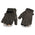 Milwaukee Leather MG7557 Men's Grey Leather Gel Padded Palm Fingerless Motorcycle Hand Gloves W/ Breathable ‘Open Knuckle’