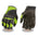 Xelement Leather XG7740 Women's Black Leather and Neon Green Mesh Racing Motorcycle Gloves W/ Padded Knuckle and Fingers