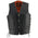 Milwaukee Leather ML1359 Men's Black Naked Leather Side Lace Motorcycle Rider Vest w/ Buffalo Nickel Snaps Closure