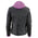 Milwaukee Leather ML2067 Women's 3/4 Black and Purple Leather Hoodie Jacket with Reflective Tribal Design