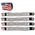 Milwaukee Leather American Flag Medallion Vest Extender - Double Chrome Chains Genuine Leather 8.5" Extension 4-PCS MLA6042SET