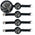 Milwaukee Leather Rose Medallion Vest Extender Genuine Leather Braided Strap 6.5" Extension 4-PCS MLA6065SET