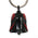 Milwaukee Leather MLB9004 'Wings with Red Diamond' Motorcycle Good Luck Bell | Key Chain Accessory for Bikers