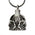 Milwaukee Leather MLB9006 'Finger & Skeleton' Motorcycle Good Luck Bell | Key Chain Accessory for Bikers