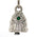 Milwaukee Leather MLB9007 'Cross with Green Diamond' Motorcycle Good Luck Bell | Key Chain Accessory for Bikers