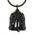 Milwaukee Leather MLB9008 Black 'Cross' Motorcycle Good Luck Bell | Key Chain Accessory for Bikers