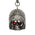 Milwaukee Leather MLB9009 'Native Skull with Red Eyes' Motorcycle Good Luck Bell | Key Chain Accessory for Bikers
