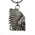 Milwaukee Leather MLB9009 'Native Skull with Red Eyes' Motorcycle Good Luck Bell | Key Chain Accessory for Bikers