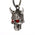 Milwaukee Leather MLB9020 'Viking Skull with Red Eyes' Motorcycle Good Luck Bell | Key Chain Accessory for Bikers