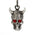 Milwaukee Leather MLB9020 'Viking Skull with Red Eyes' Motorcycle Good Luck Bell | Key Chain Accessory for Bikers