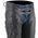 Milwaukee Leather Chaps for Women Black Low-Rise Waist- Double Buckle Reflective Embroidery Motorcycle Chap- ML1187