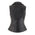 Milwaukee Leather MLL4503 Women's Black V-Neck Leather Classic Motorcycle Rider Vest w/ Riveted Lapel Collar