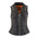 Milwaukee Leather MLL4503 Women's Black V-Neck Leather Classic Motorcycle Rider Vest w/ Riveted Lapel Collar