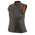 Milwaukee Leather MLL4507 Women's Black Leather Orange Accented Laser Cut Vented Scuba Style Motorcycle Rider Vest
