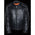 Milwaukee Leather MLM1510 Men's Black Leather Scooter Jacket with Reflective Skull