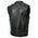 Milwaukee Leather MLM3502 Men's Black Cool-Tec Leather Vest Front Zipper Motorcycle Rider Vest with Stand-Up Collar