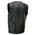 Milwaukee Leather MLM3503 Men's 'Pursuit' Black Premium Naked Goat Leather V Neck Club Style Motorcycle Rider Vest