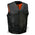 Milwaukee Leather MLM3504 Men's Black 'Pursuit' V Neck Club Style Motorcycle Leather Vest with Adjustable Side Laces