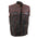 Milwaukee Leather MLM3526 Men's Black 'Paisley' Accented Red Stitching Leather Vest – w/ Armhole Trim Open Collar Design