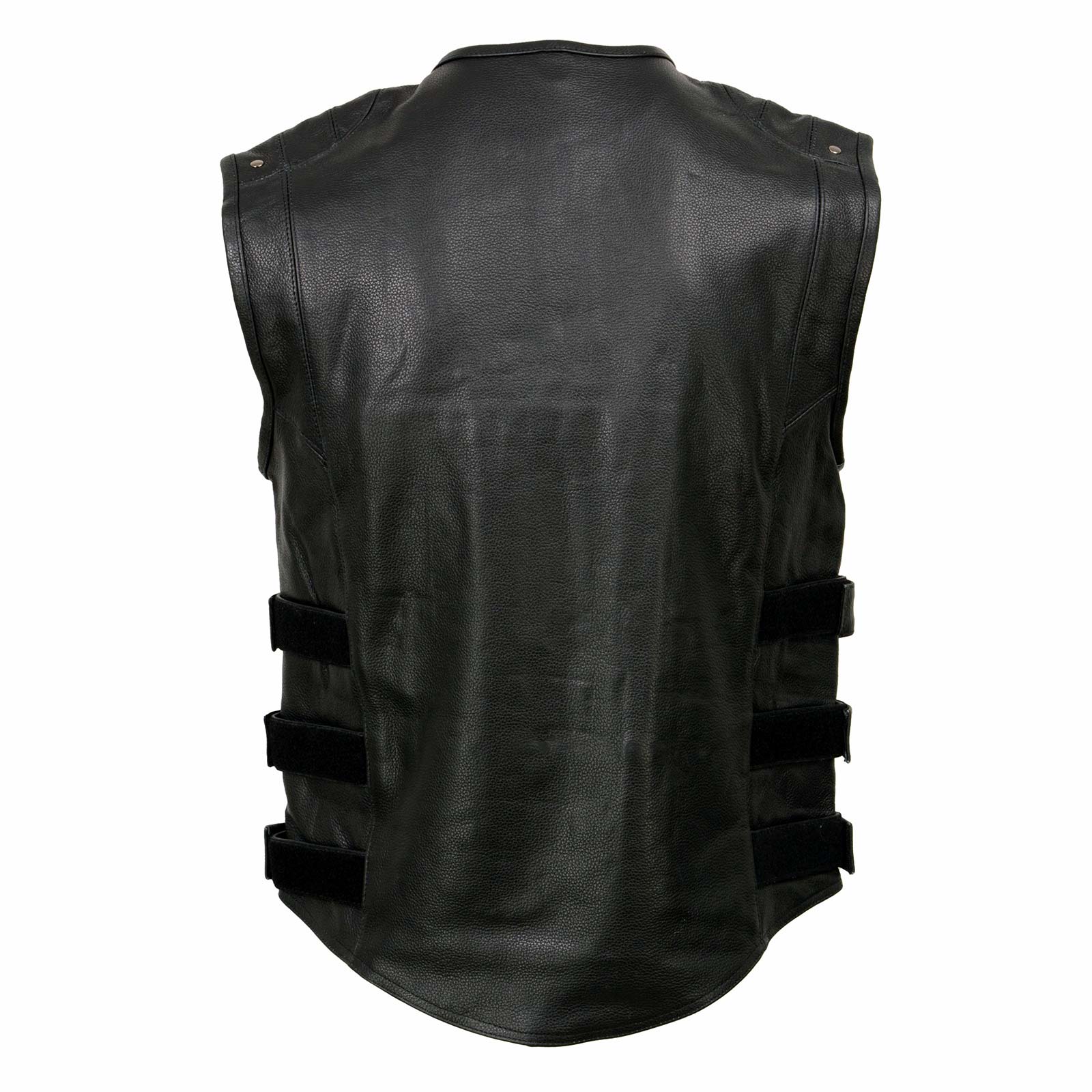Milwaukee Leather MLM3530 Men's Black Swat Tactical Style Leather Vest