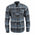 Milwaukee Leather Men's Flannel Plaid Shirt Black and White with Blue Long Sleeve Cotton Button Down Shirt MNG11626
