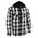 Milwaukee Leather Men's Flannel Plaid Shirt Black and White Long Sleeve Cotton Button Down with Hoodie MNG11629