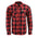 Milwaukee Leather Men's Flannel Plaid Shirt Black and Red Long Sleeve Cotton Button Down Shirt MNG11631