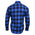 Milwaukee Leather MNG11634 Men's Black and Blue Flannel Plaid Long Sleeve Cotton Button Down Shirt