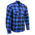 Milwaukee Leather MNG11634 Men's Black and Blue Flannel Plaid Long Sleeve Cotton Button Down Shirt