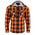 Milwaukee Leather Men's Flannel Plaid Shirt Orange and Black Long Sleeve Cotton Button Down with Hoodie MNG11642