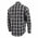 Milwaukee Leather Men's Flannel Plaid Shirt Black and White Long Sleeve Cotton Button Down Shirt MNG11646
