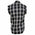 Milwaukee Leather MNG11694 Men’s Classic Black and White Button-Down Flannel Cut Off Frayed Sleeveless Casual Shirt