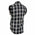 Milwaukee Leather MNG11694 Men’s Classic Black and White Button-Down Flannel Cut Off Frayed Sleeveless Casual Shirt