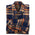 Milwaukee Leather MNG11700 | Men's 'The Wolfman' Blue/Orange Long Sleeve 10.5-Oz Heavy-Duty Cotton Flannel Shirt