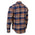 Milwaukee Leather MNG11700 | Men's 'The Wolfman' Blue/Orange Long Sleeve 10.5-Oz Heavy-Duty Cotton Flannel Shirt