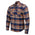 Milwaukee Leather MNG11700 | Men's 'The Wolfman' Blue/Orange Long Sleeve 10.5-Oz Heavy-Duty Cotton Flannel Shirt