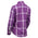 Milwaukee Leather MNG21605 Women's Casual Purple and White Long Sleeve Cotton Casual Flannel Shirt