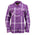 Milwaukee Leather MNG21605 Women's Casual Purple and White Long Sleeve Cotton Casual Flannel Shirt