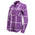 Milwaukee Leather MNG21605 Women's Casual Purple and White Long Sleeve Cotton Casual Flannel Shirt