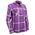 Milwaukee Leather MNG21605 Women's Casual Purple and White Long Sleeve Cotton Casual Flannel Shirt